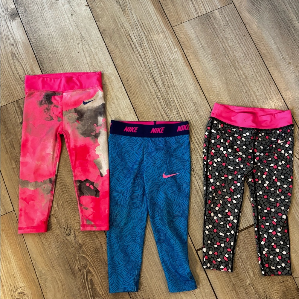 Nike Kids' Colorful Leggings Set 3 Pair of 2Ts Leggings